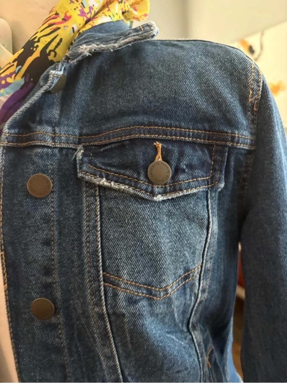 Universal Thread Distress Denim Jacket - Picture 3 of 6